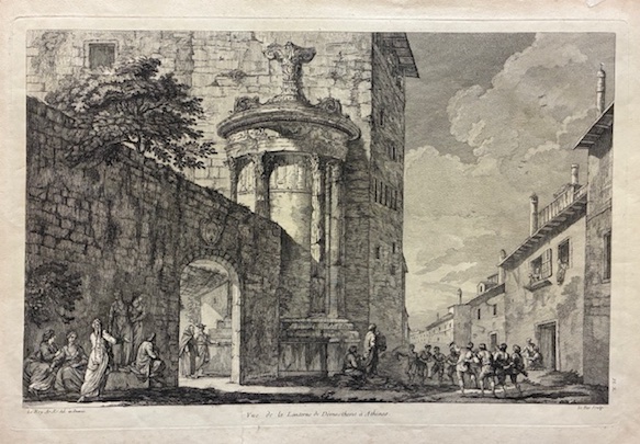 Le Roy Julien David (1724-1803) Vue de la Lanterne de Demosthene a Athenes 1758 Parigi 